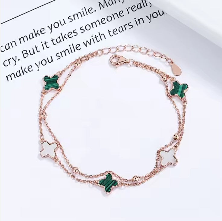 Green Four Leaves Bracelet