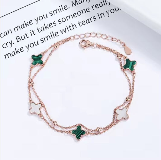 Green Four Leaves Bracelet